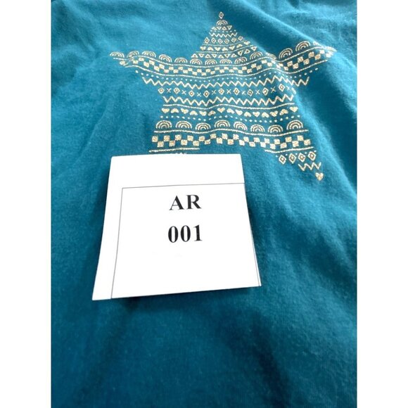 Cat & Jack Girls Long Sleeve Graphic Tee Green Gold Star Size 3T - Picture 6 of 6